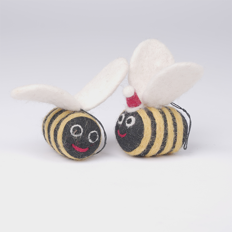 Felt Honey Bees