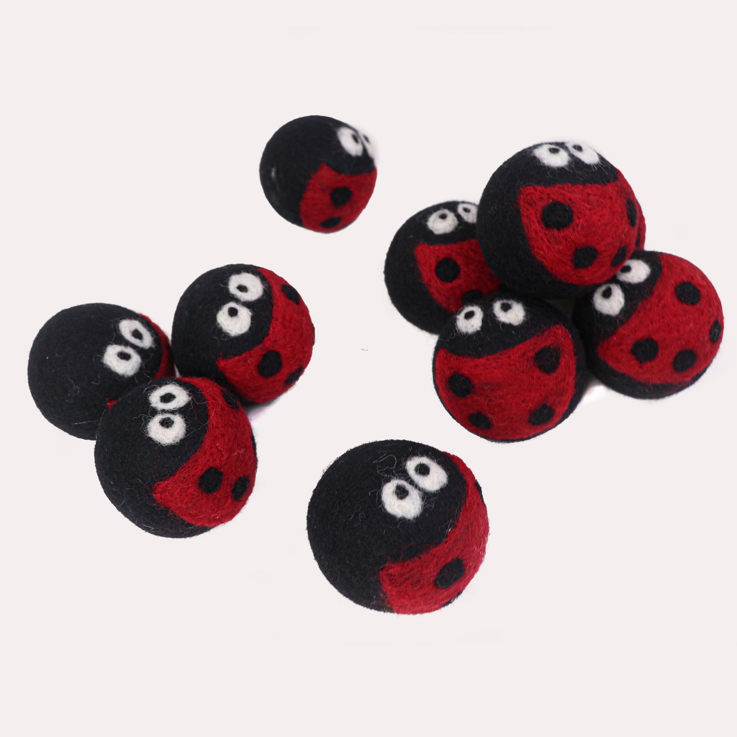 Lady Bug Pattern Dryer Balls