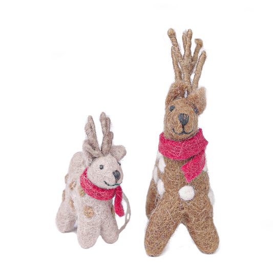 Felt Deers Christmas Decorations