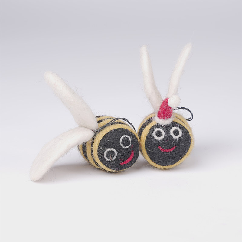 Felt Honey Bees