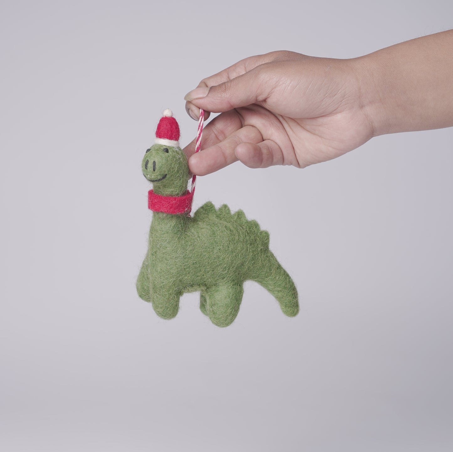 Green Felt Dinosaur
