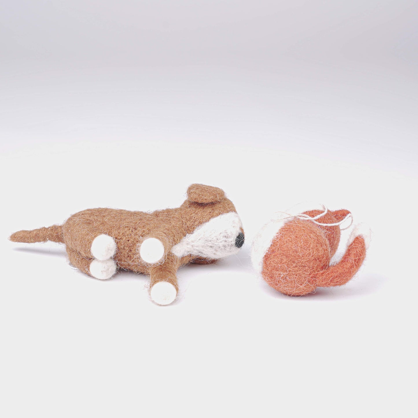 Felt Dog and Cat