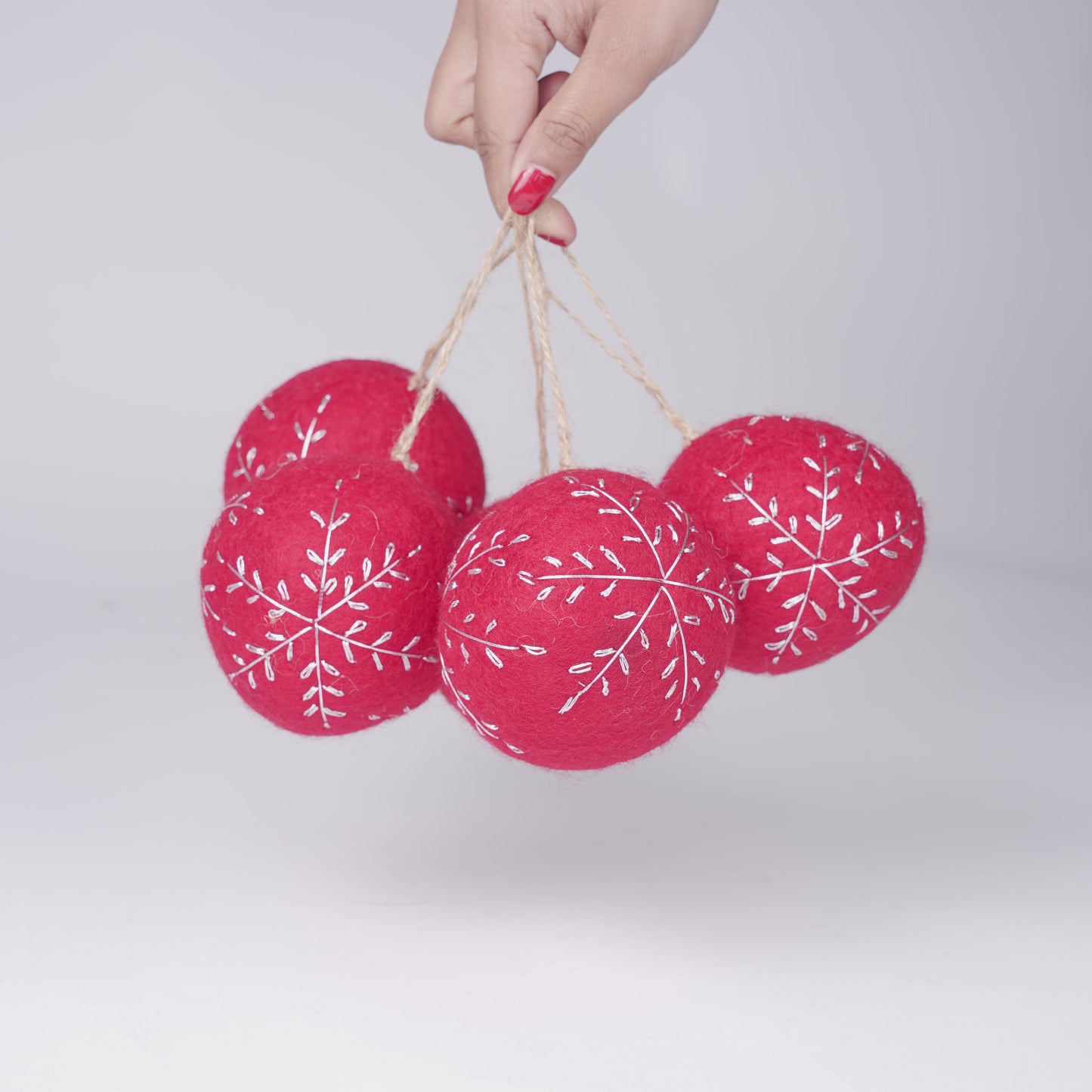 Felt Balls Christmas Decorations