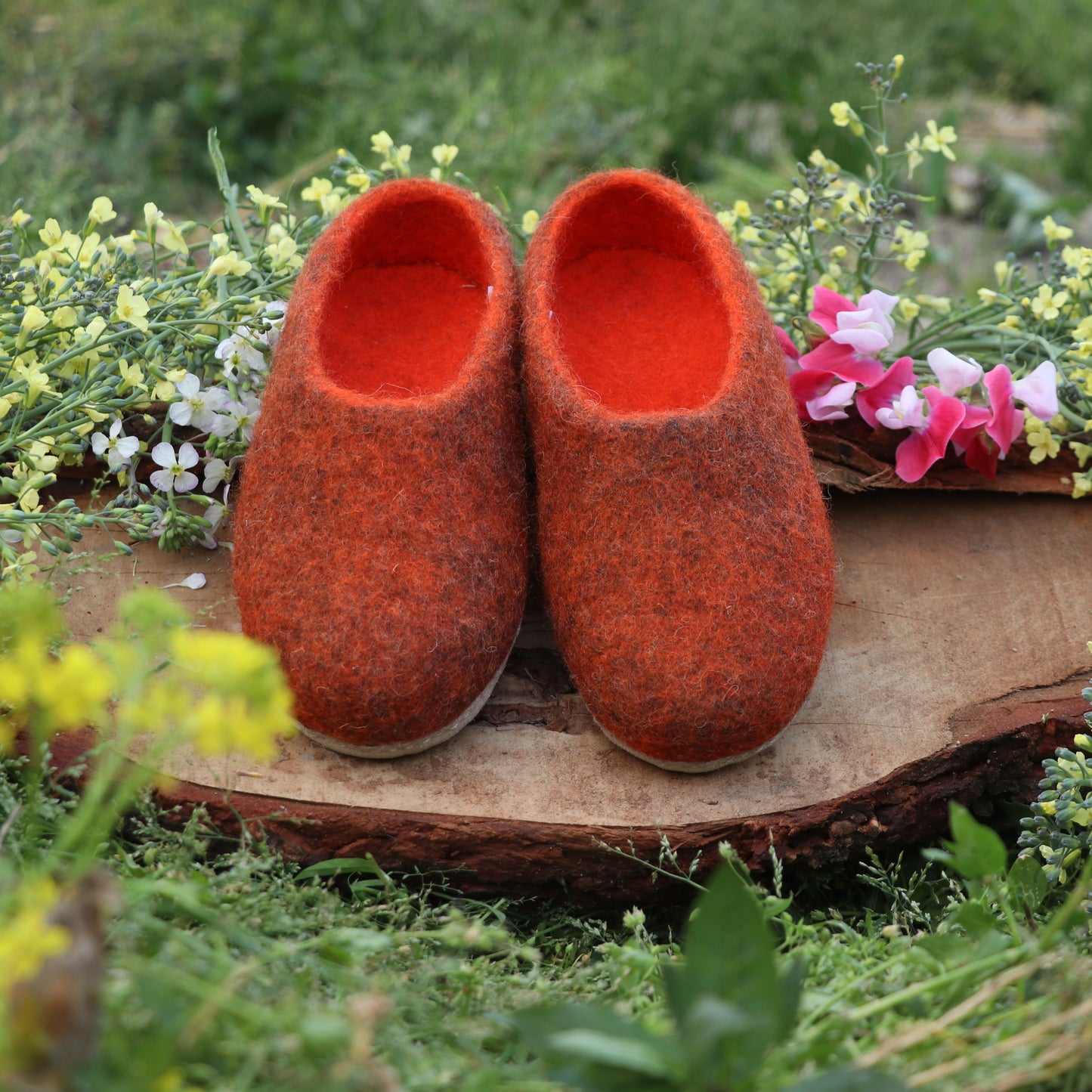 Plain Felt Slippers