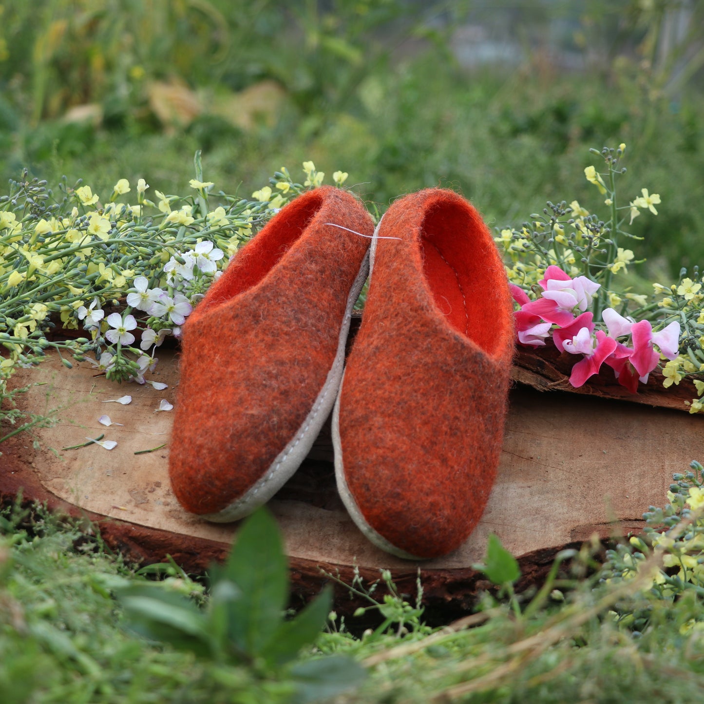 Plain Felt Slippers