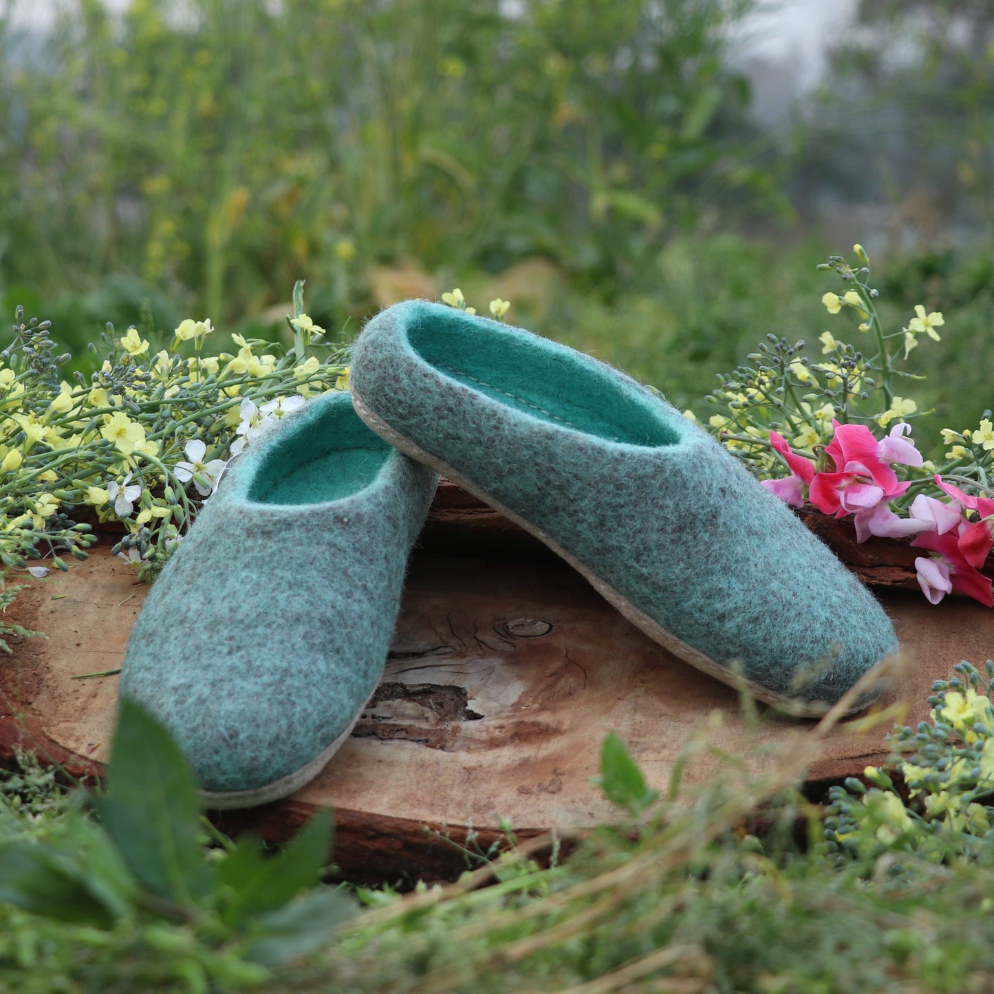 Plain Felt Slippers