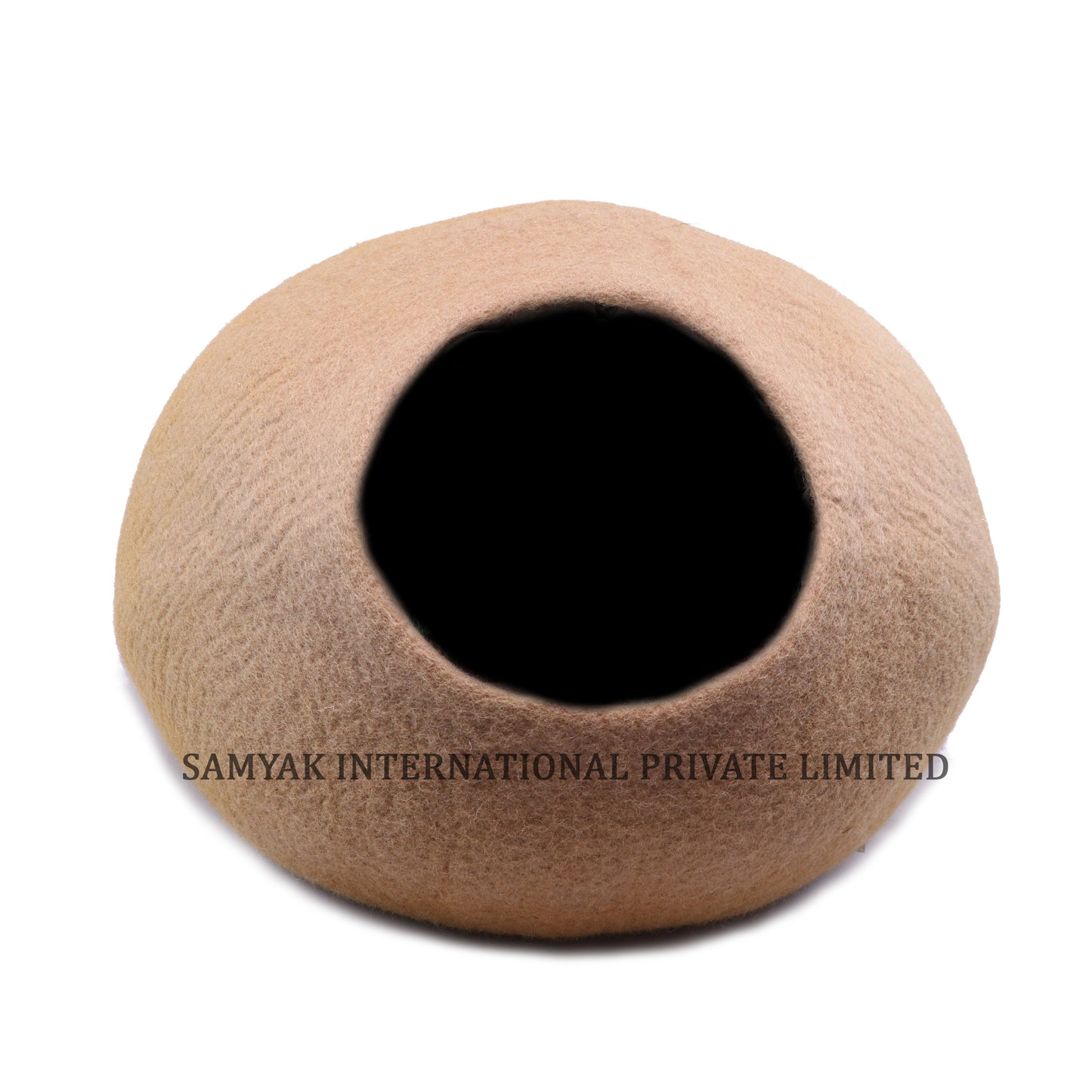 Light Brown Felt Cat Cave