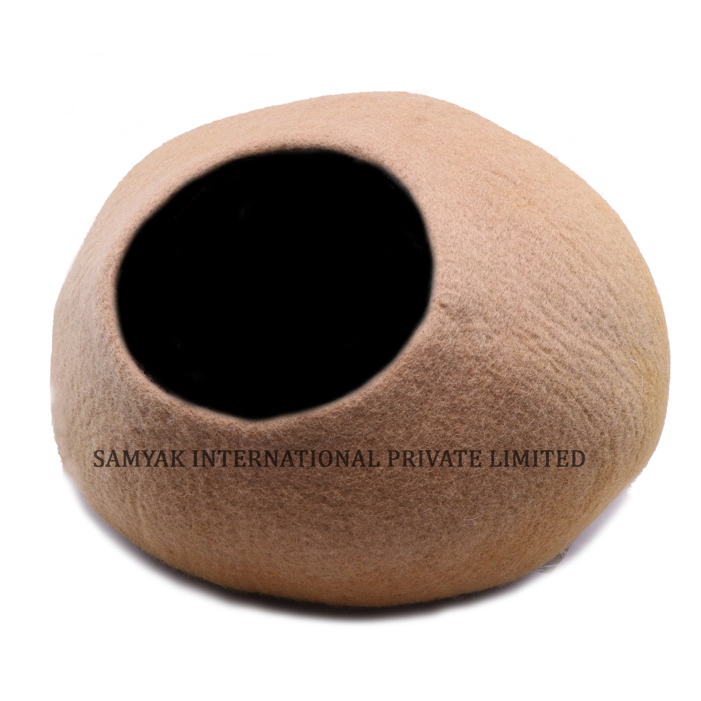 Light Brown Felt Cat Cave