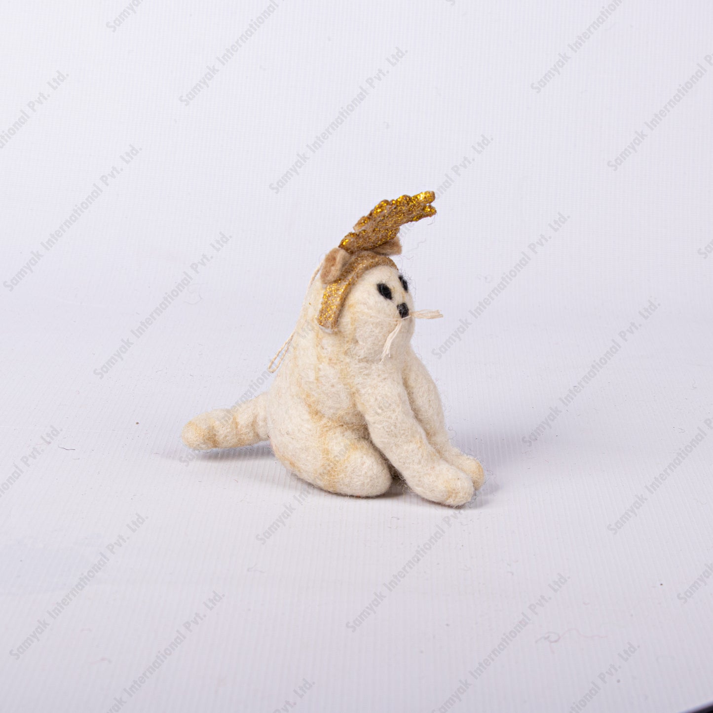 Felt Glitter Antler Cats Christmas Tree Ornaments