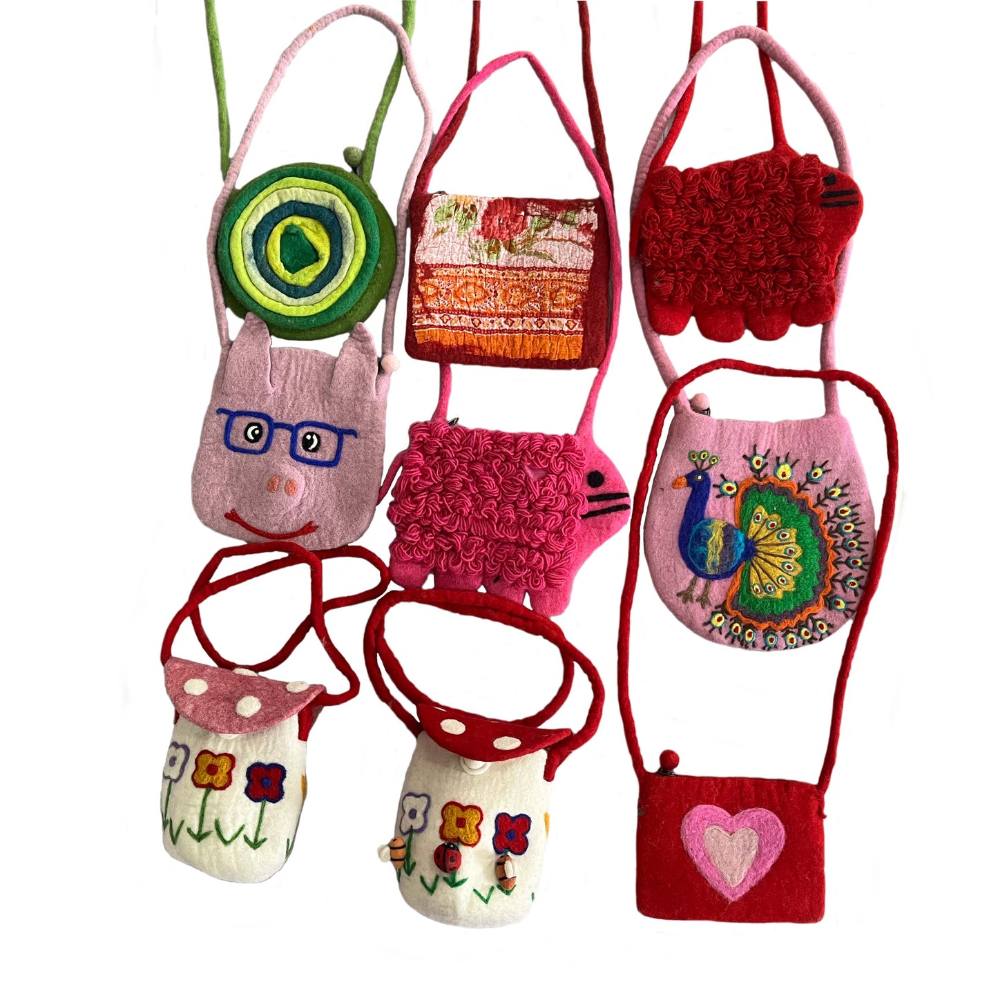 Birds Designed Felt Bags