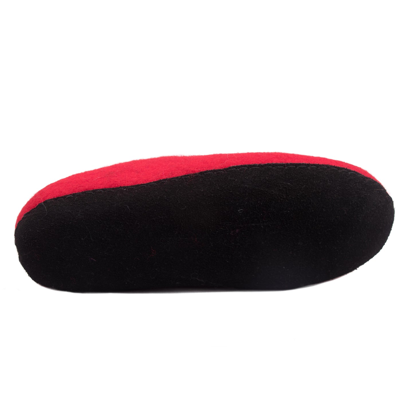 Red Plain Felt Slippers