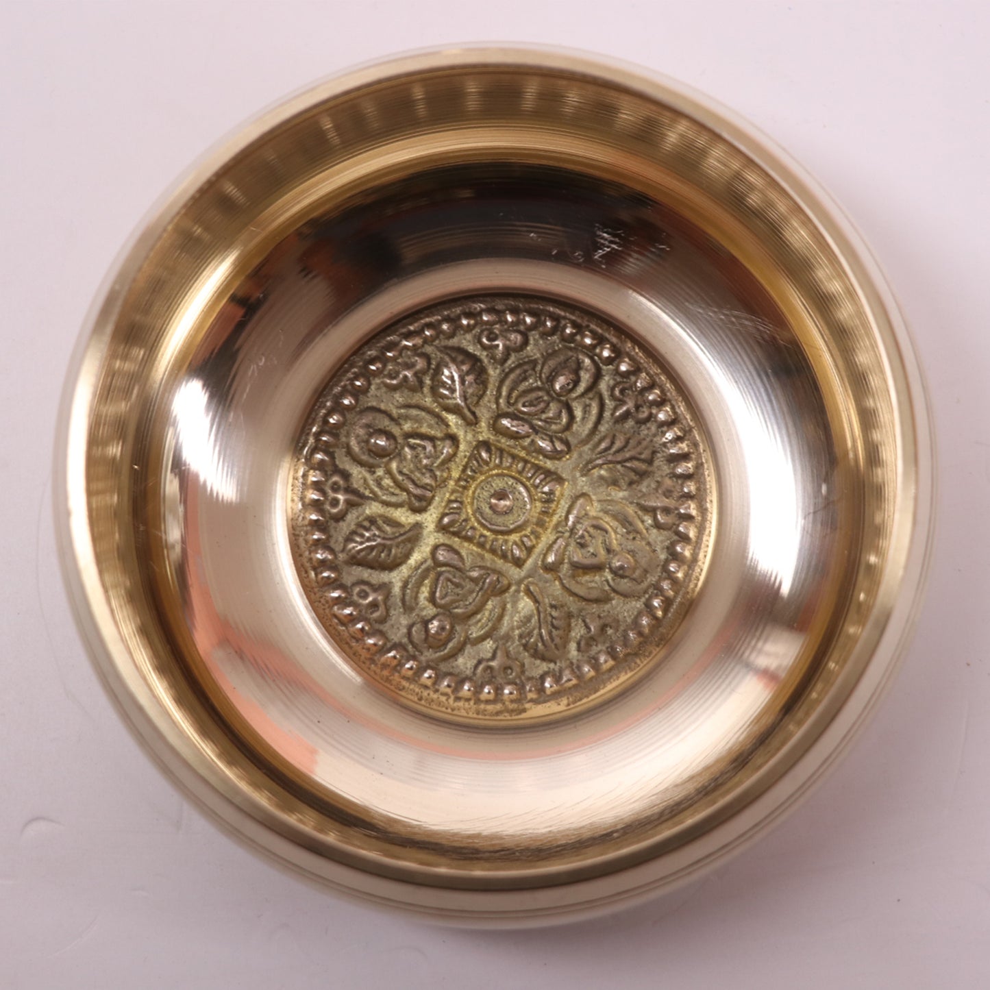 Tibetan Buddhist Shiny Brass Singing Bowl
