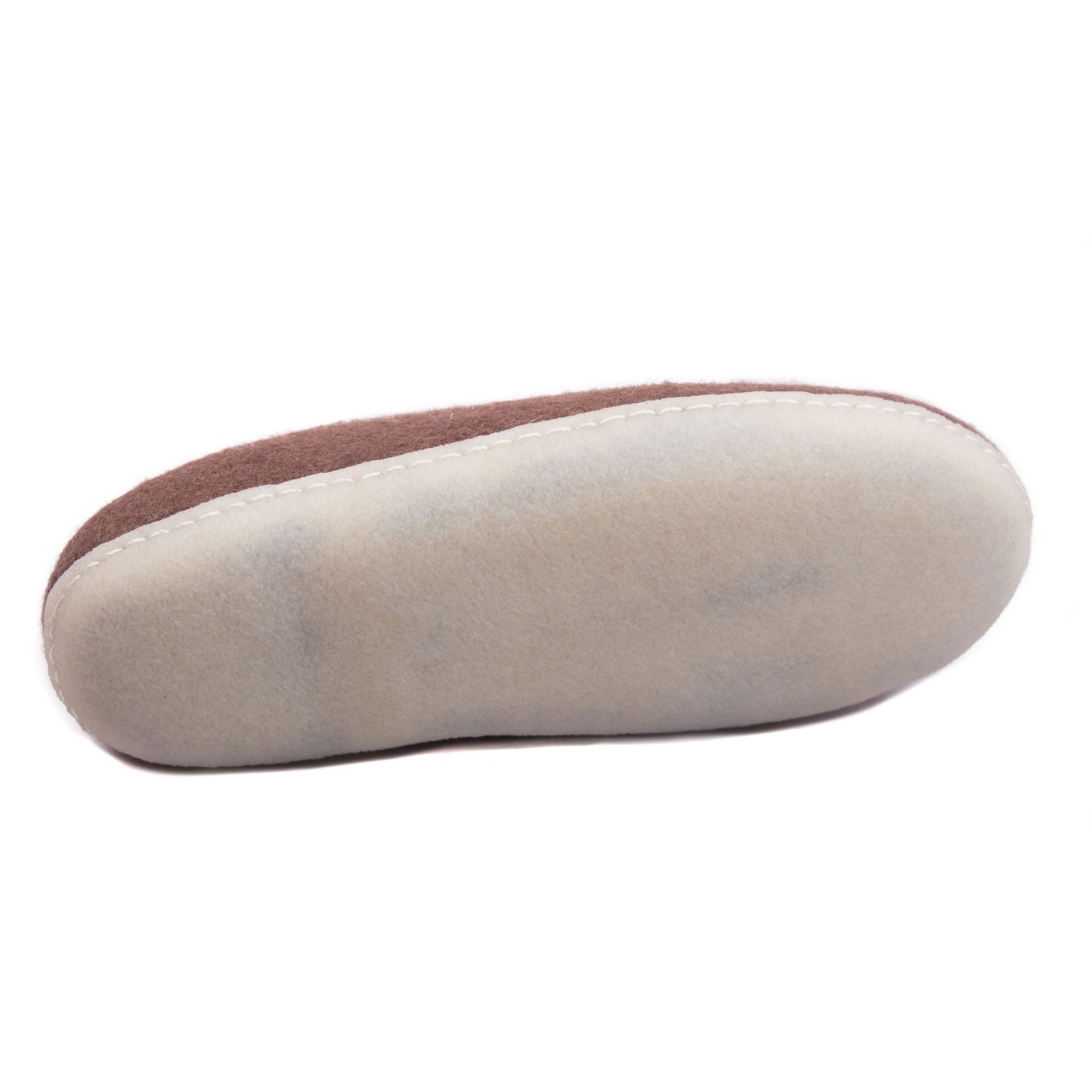 Brown Plain Felt Slippers