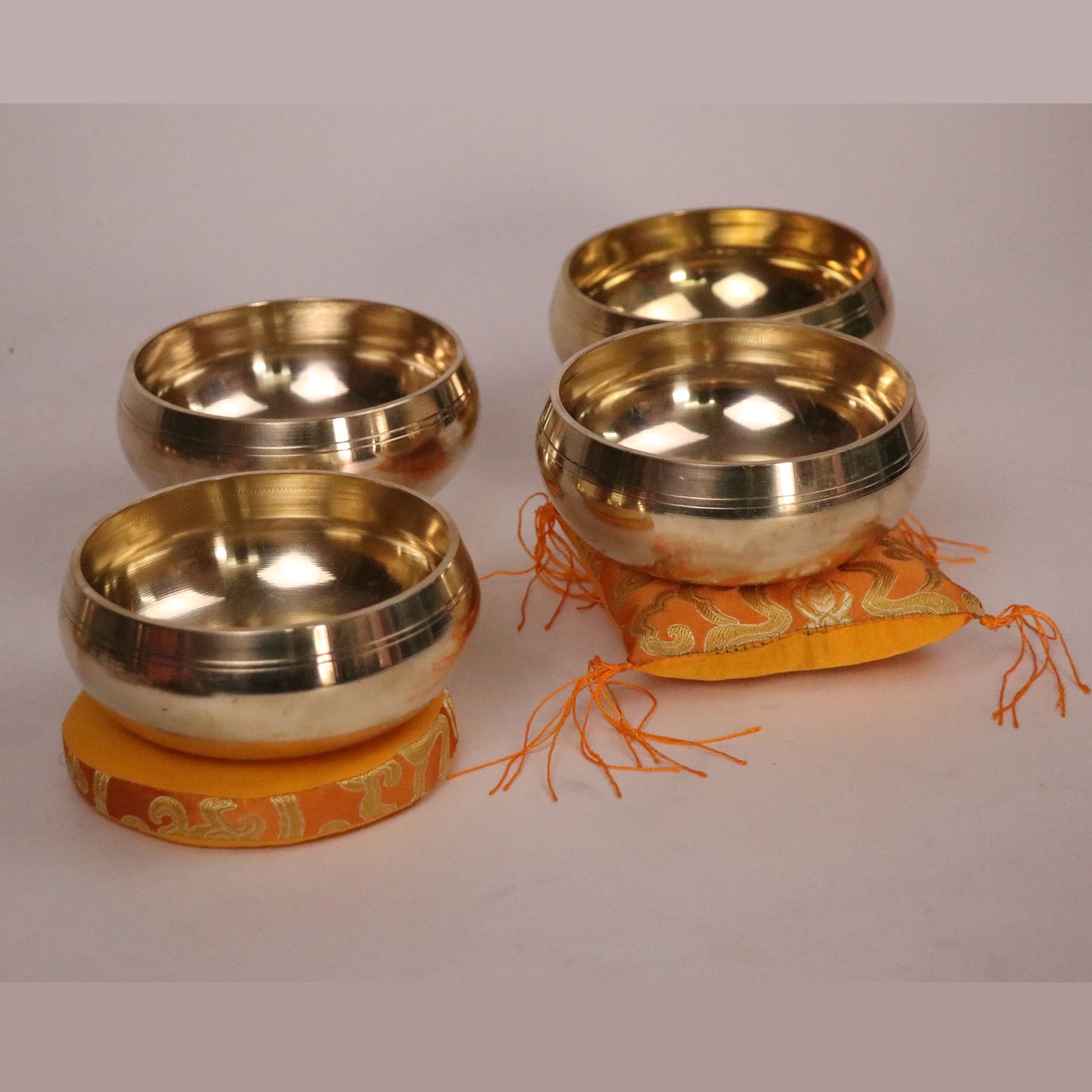 Tibetan Buddhist Shiny Brass Singing Bowl