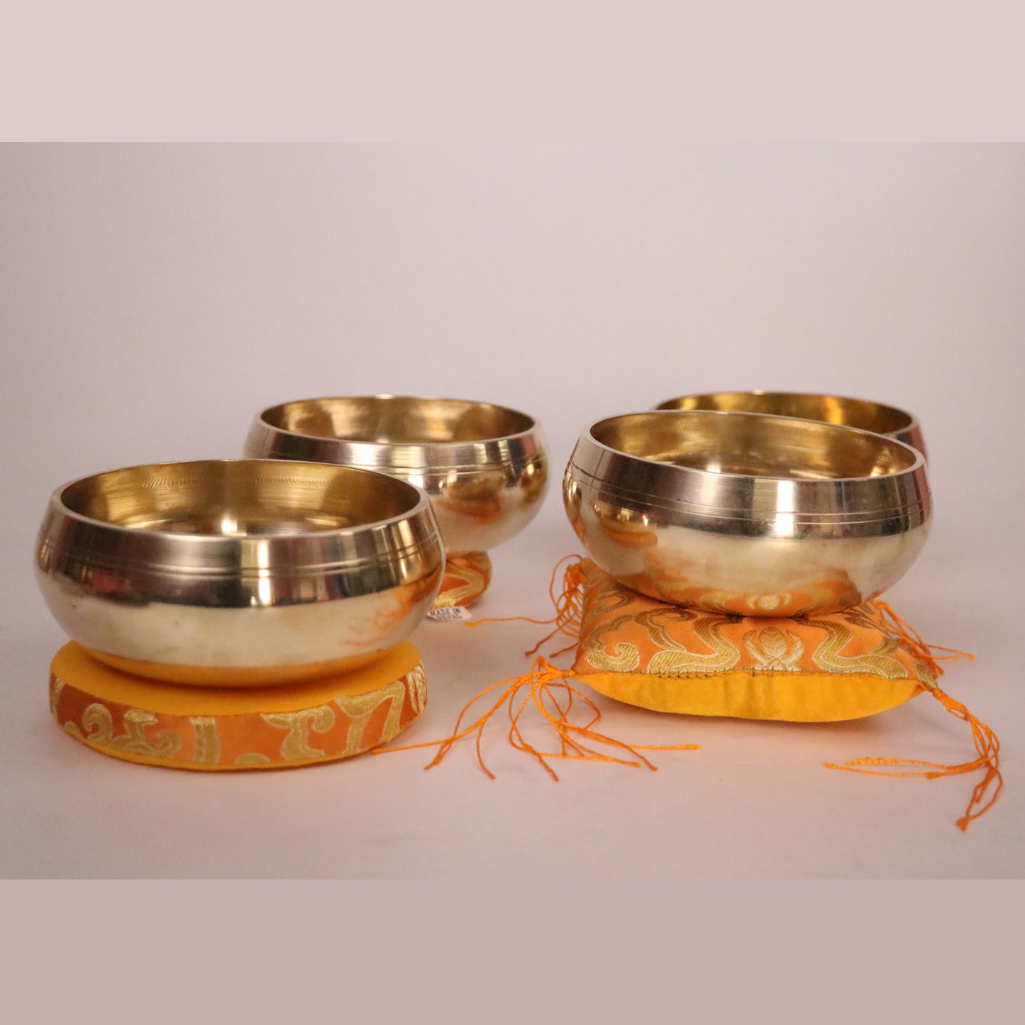 Tibetan Buddhist Shiny Brass Singing Bowl