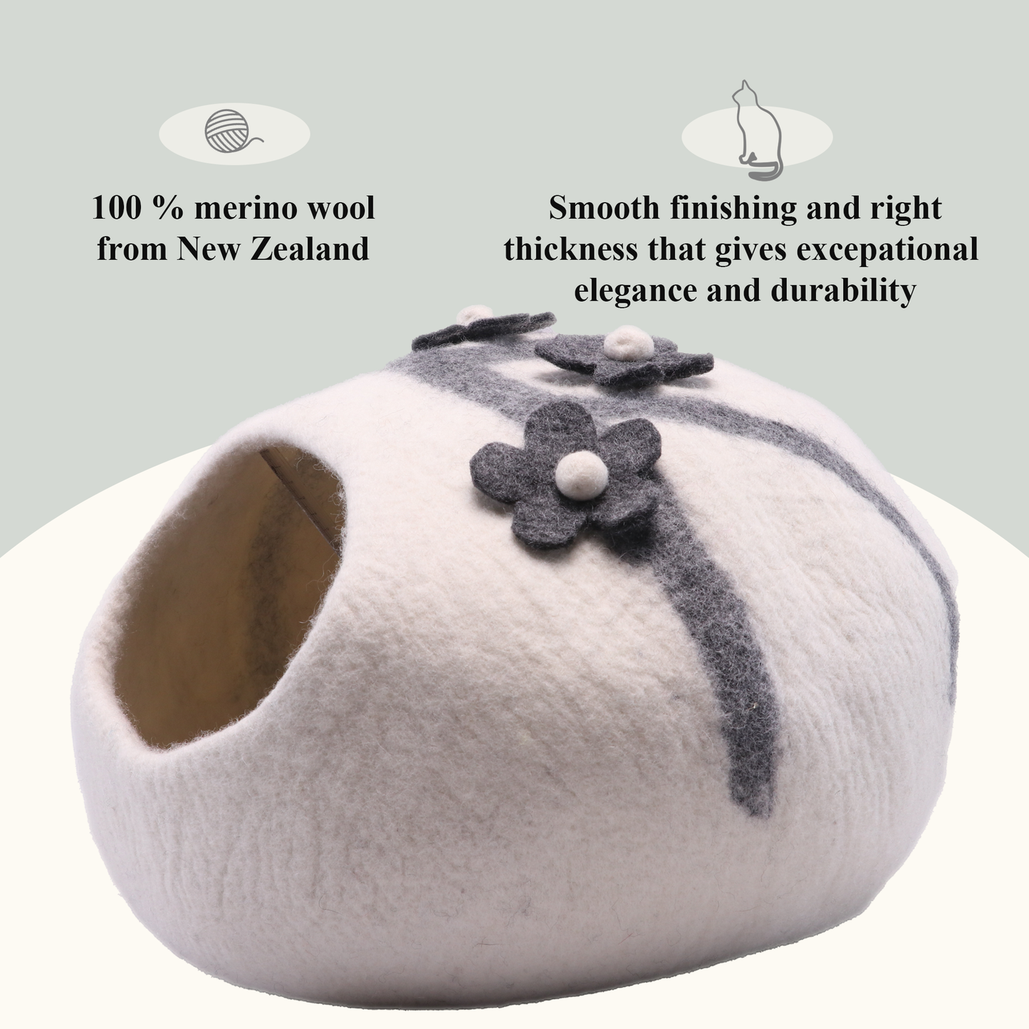 Flower White Cat Cave