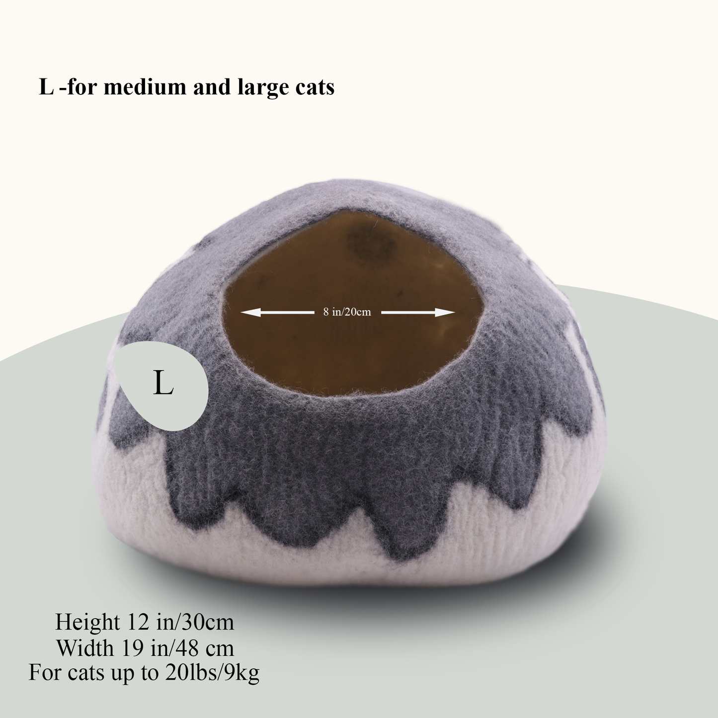 Gray White Flower Cat Cave