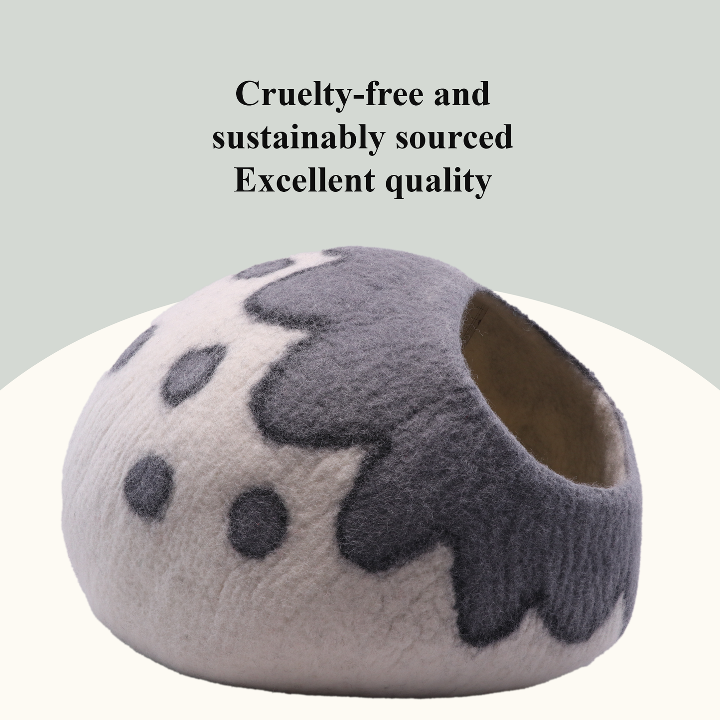 Gray White Flower Cat Cave