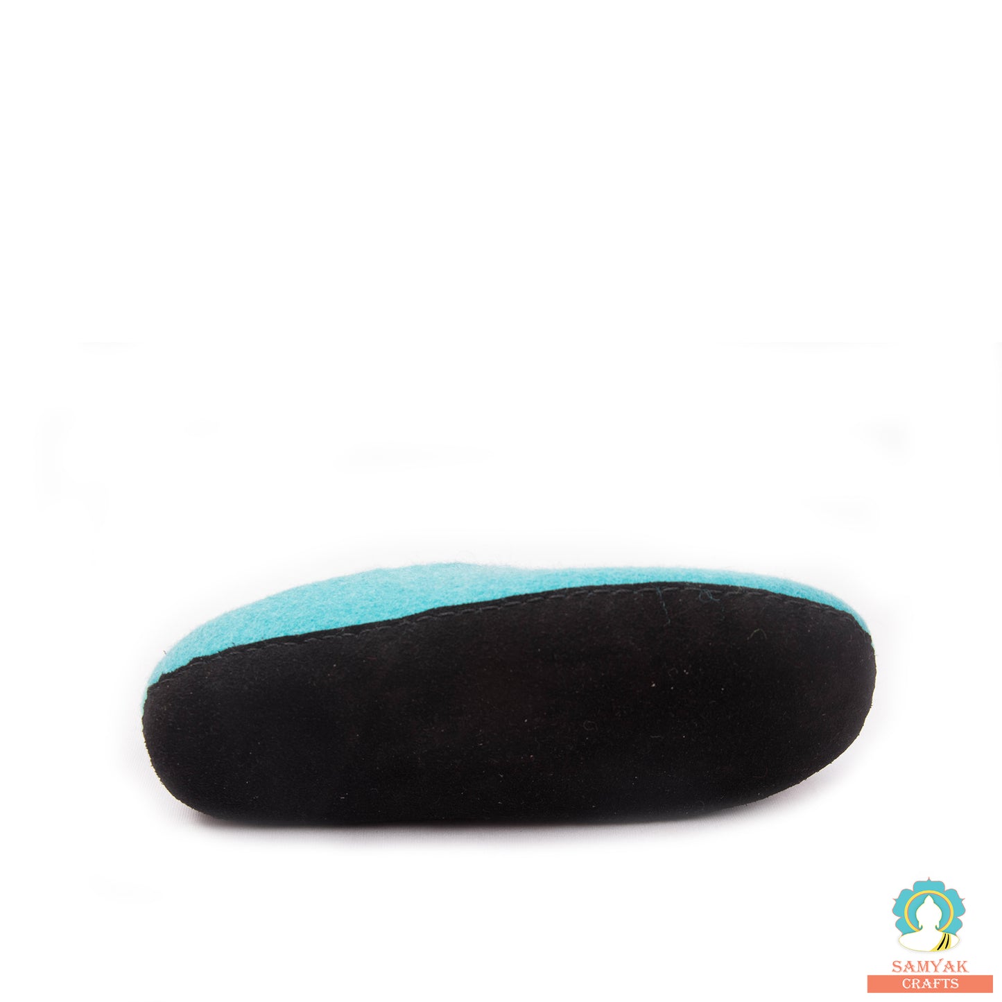 Aqua Blue Felt Slipper
