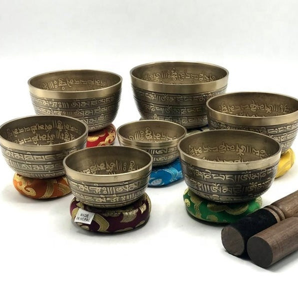 7 sets Antique Mantra Singing Bowl