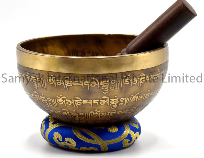 Tibetan Handmade Singing Bowl with mantra | Healing purpose | Meditation and Sound Therapy
