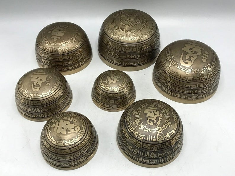 7 sets Antique Mantra Singing Bowl