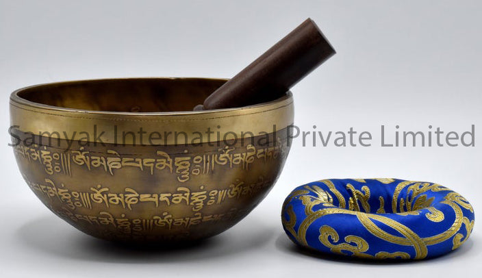 Tibetan Handmade Singing Bowl with mantra | Healing purpose | Meditation and Sound Therapy