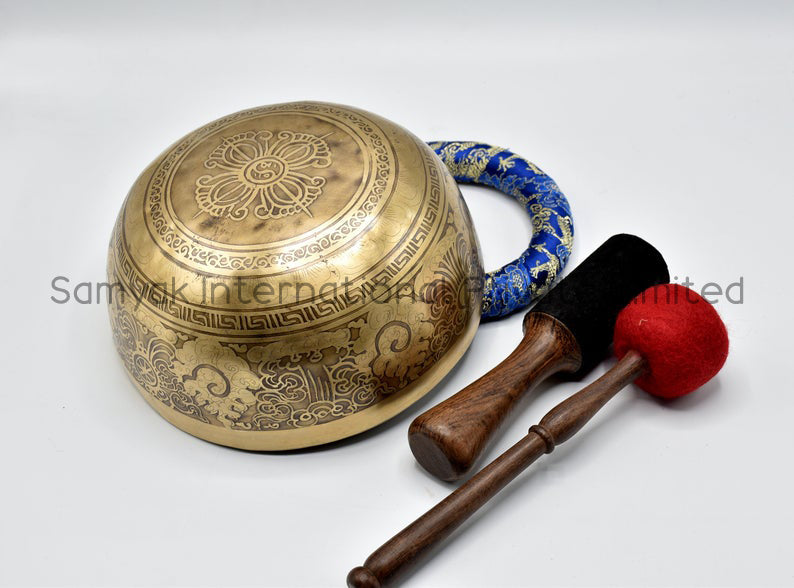 Perfect Spiritual Gift Tibetan Art Singing Bowl Handmade in Nepal