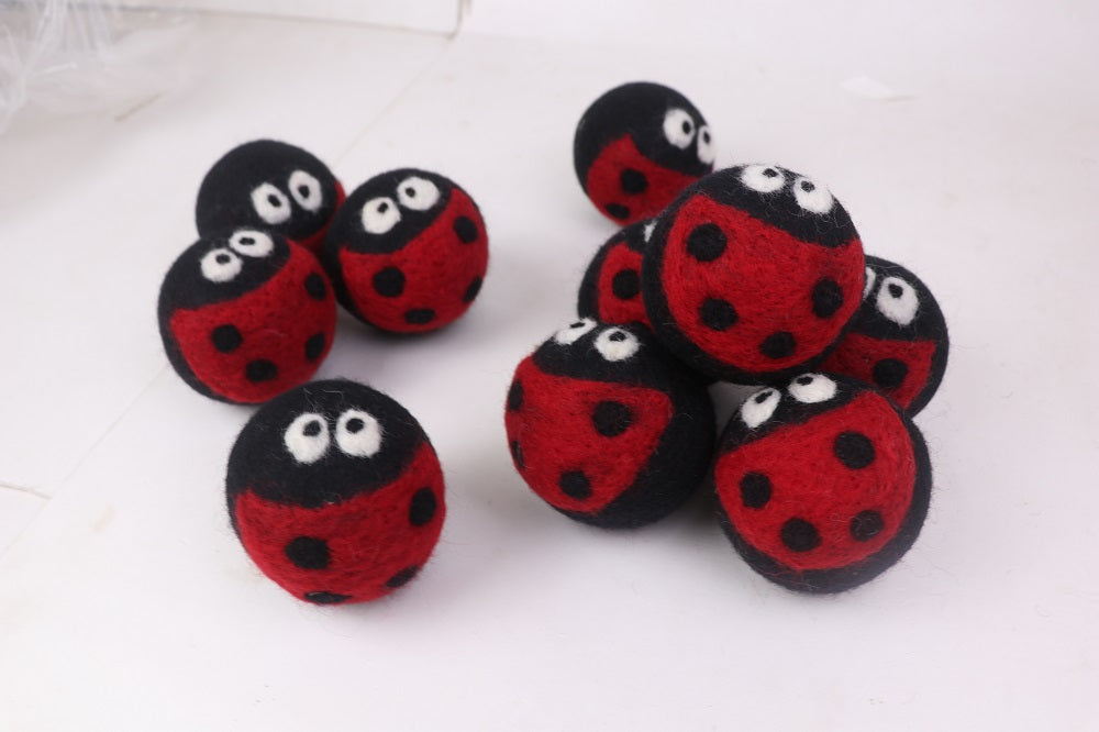 Lady Bug Pattern Dryer Balls