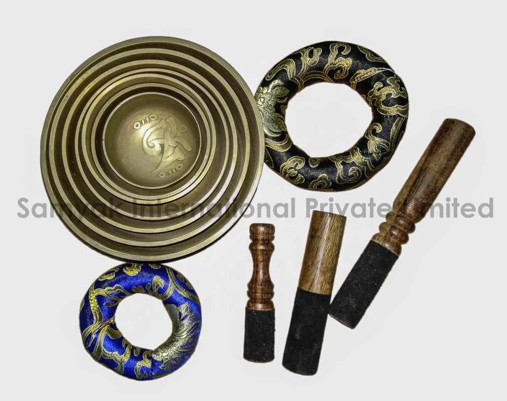 Pure Metal 7 Singing Bowl Nepal Handmade Antique Yoga Meditation Sound Therapy Singing Bowls