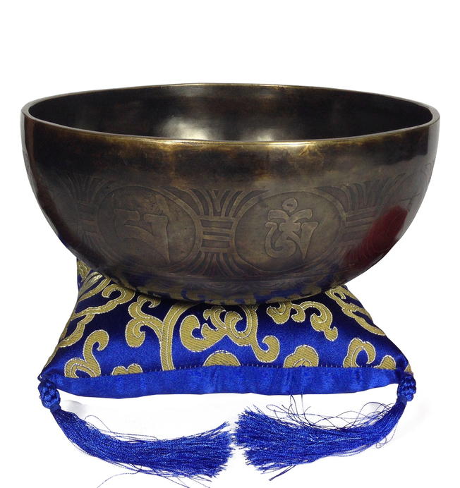 Shakyamuni Buddha Mantra Carved Tibetan 7 metal Meditation Singing Bowl