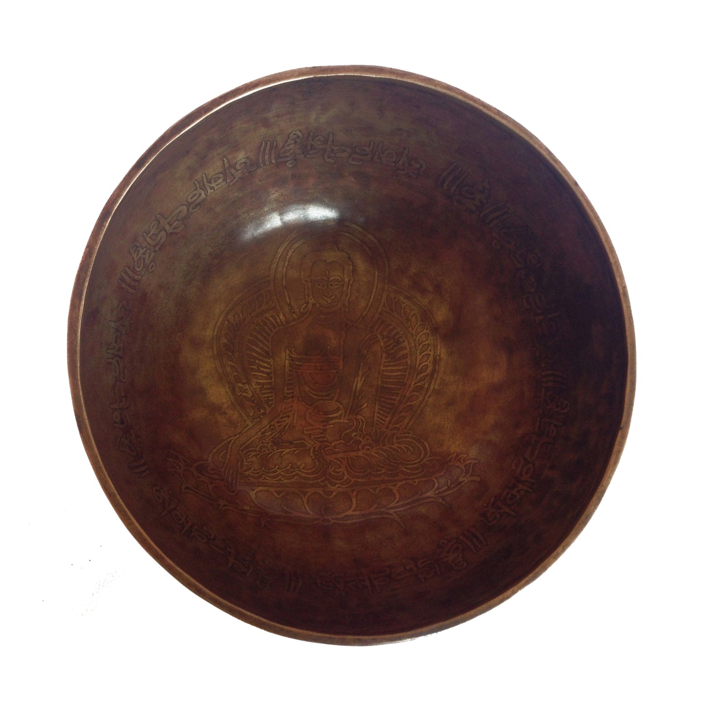 Ashtamangala Symbol Singing Bowls Set Meditating Buddha Carved Tibetan Bowl for Meditation & Healing Handmade in Nepal