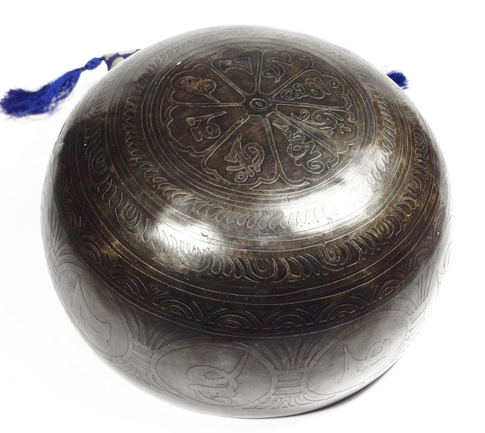 Shakyamuni Buddha Mantra Carved Tibetan 7 metal Meditation Singing Bowl