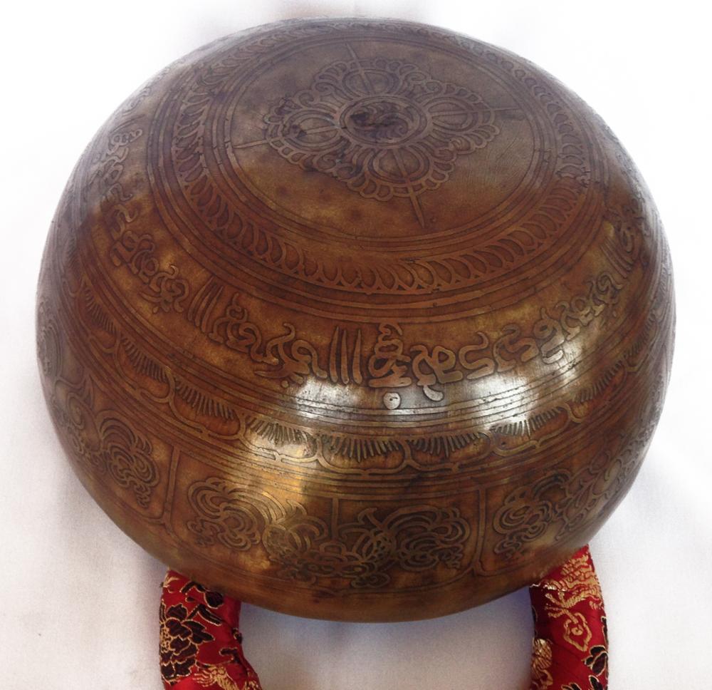 Ashtamangala Symbol Singing Bowls Set Meditating Buddha Carved Tibetan Bowl for Meditation & Healing Handmade in Nepal
