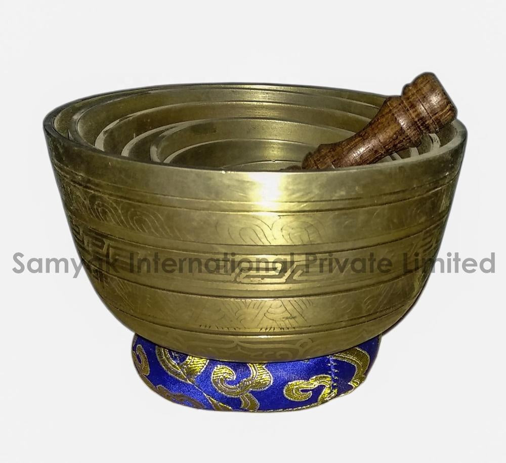 Pure Metal 7 Singing Bowl Nepal Handmade Antique Yoga Meditation Sound Therapy Singing Bowls