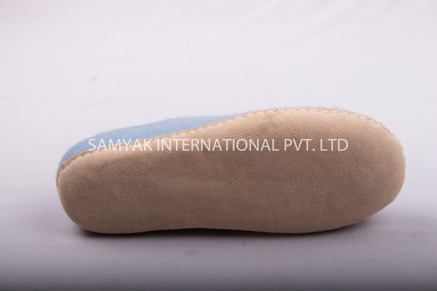 Baby Blue Felt Slipper Made In Nepal wool from New Zealand