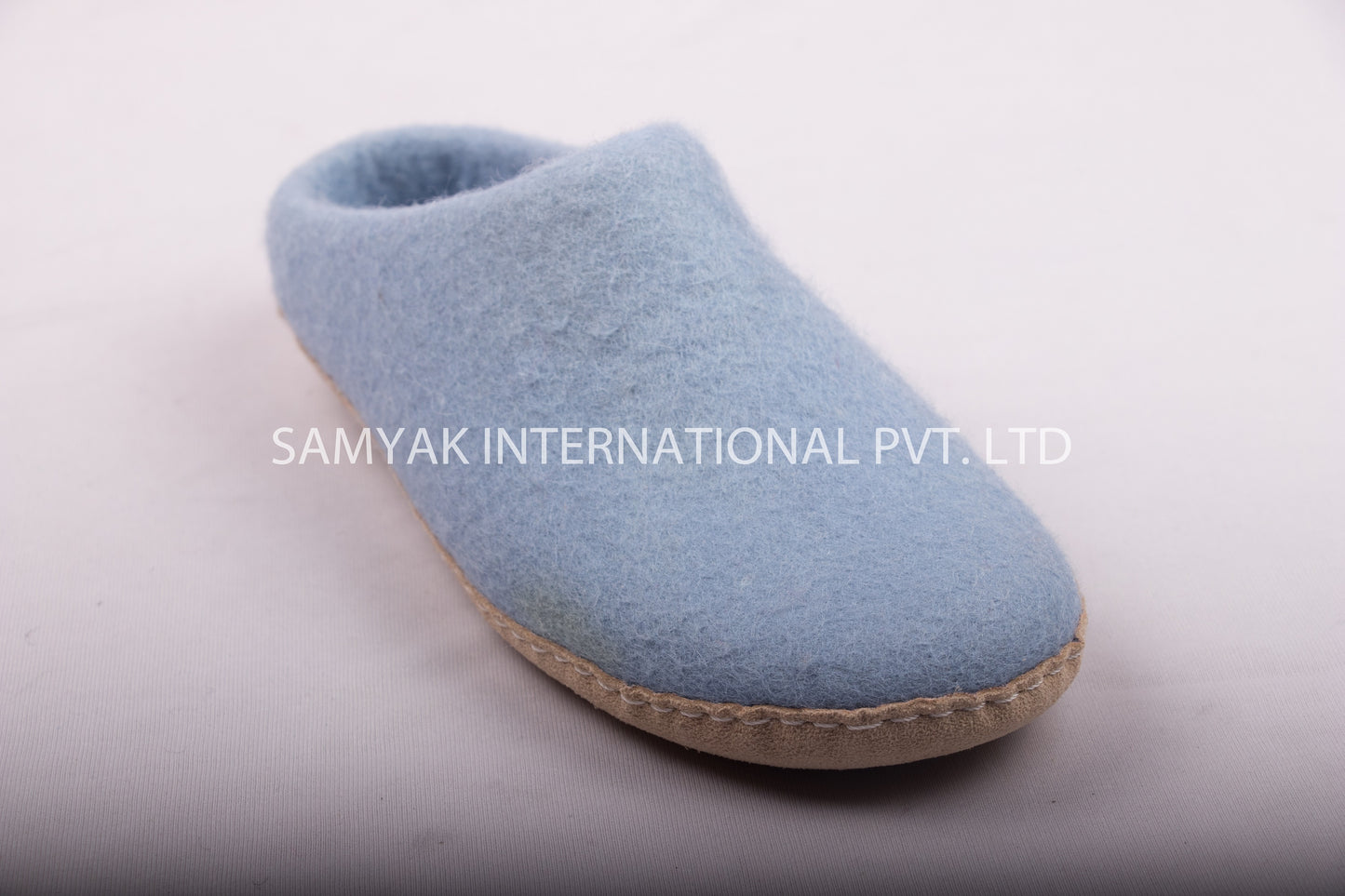 Baby Blue Felt Slipper Made In Nepal wool from New Zealand