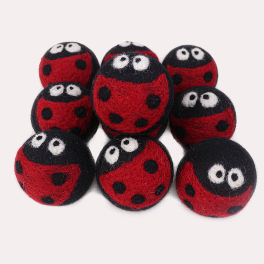 Lady Bug Pattern Dryer Balls