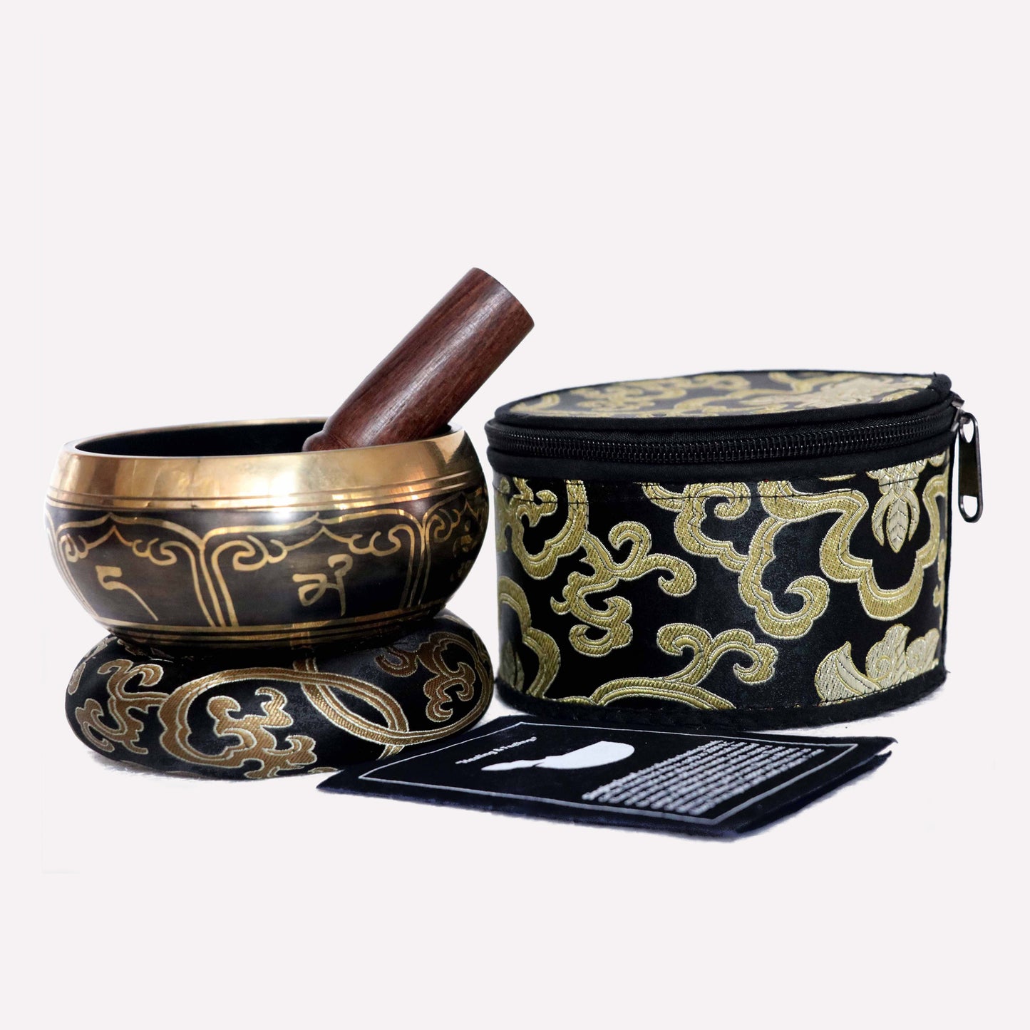 Tibetan Black Singing Bowl Set