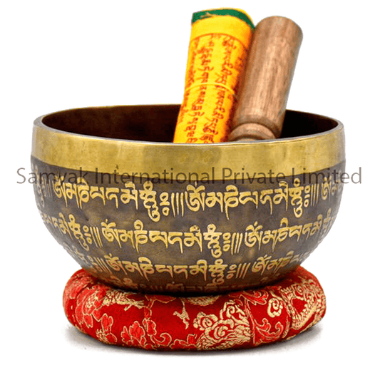 Tibetan Metal Singing Bowl with striker and Mallet