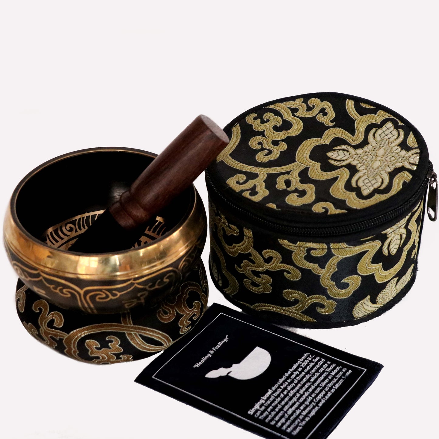 Tibetan Black Singing Bowl Set