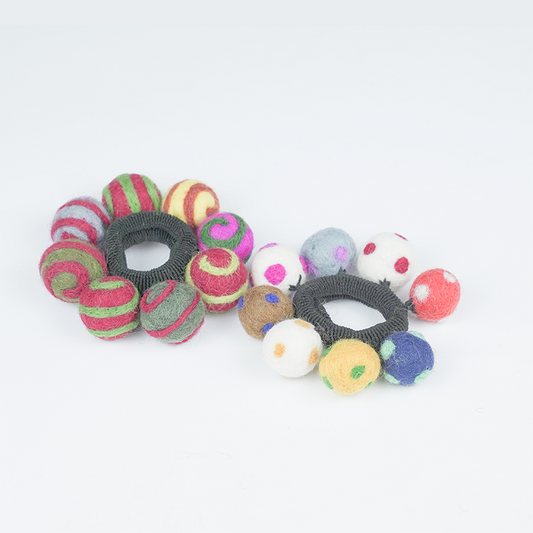 Mini Felt Balls Hair Band