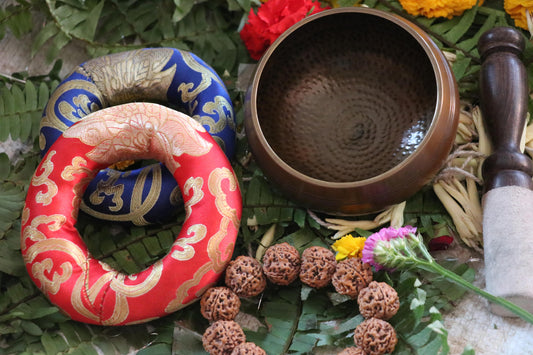 Brown Hammered Singing Bowl