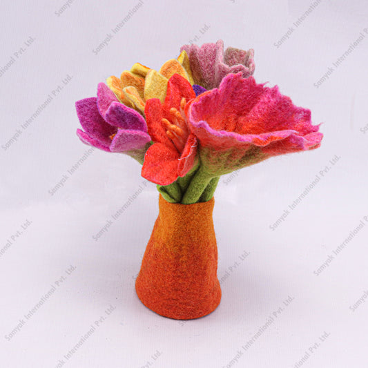 Felt Flower and Vase