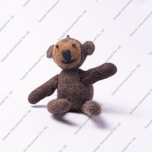 Hand Knitted Felt Monkey