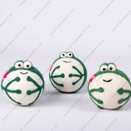 Frog Felt Dryer Ball