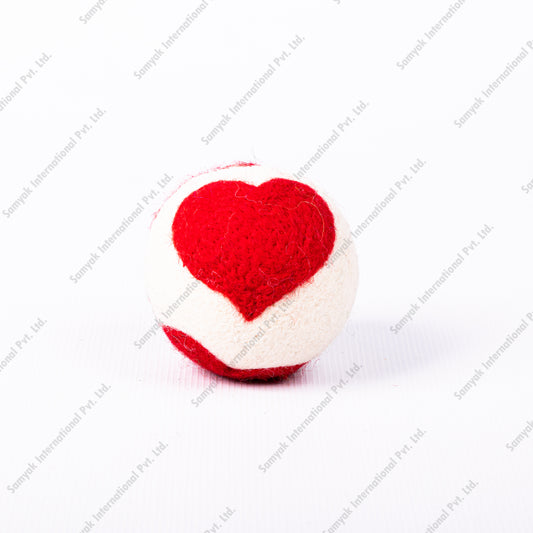 Heart Designed Felt Ball
