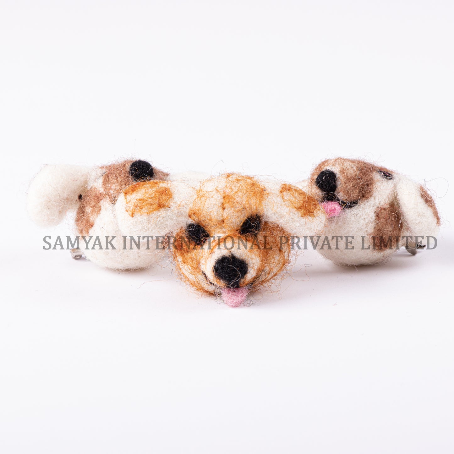 Dog Head Felt Brooch