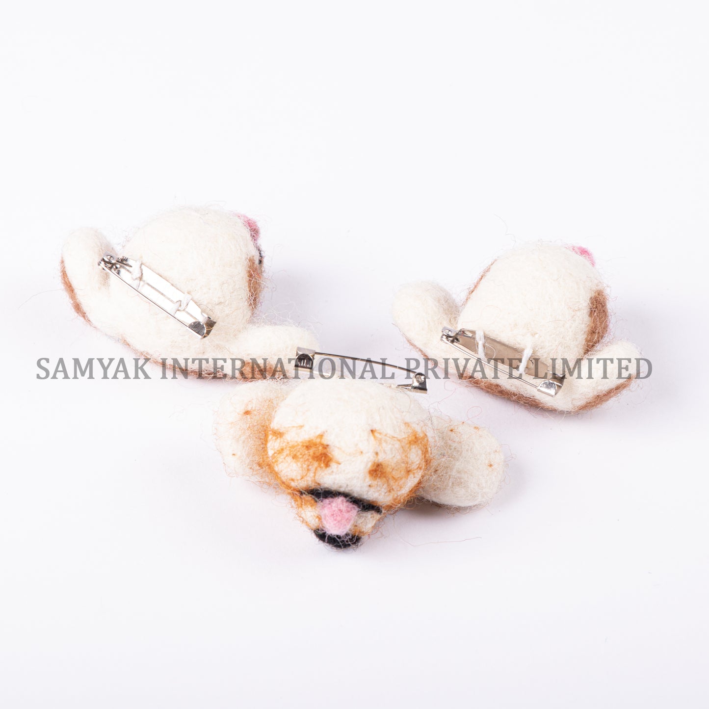 Dog Head Felt Brooch