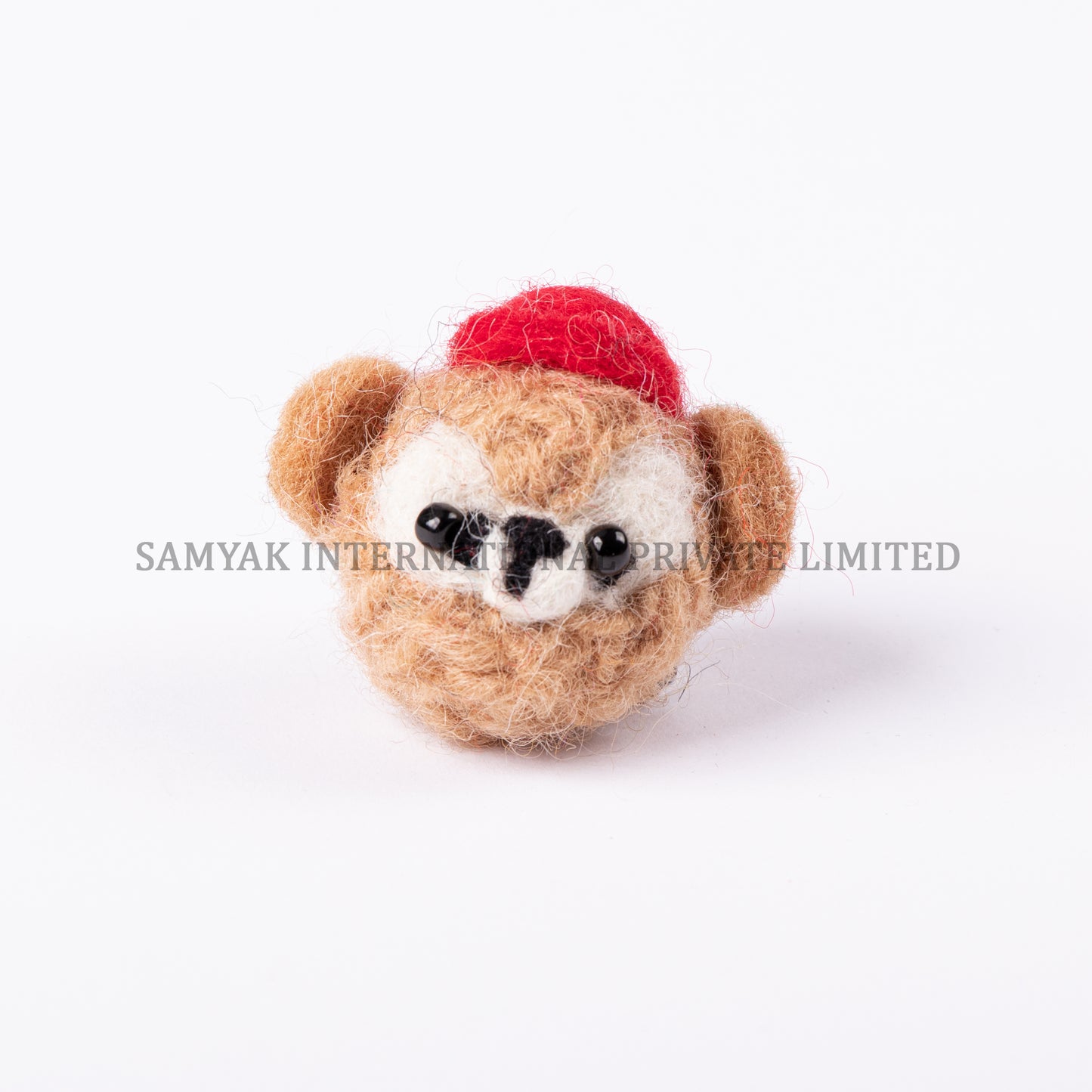 Monkey Head Felt Brooch